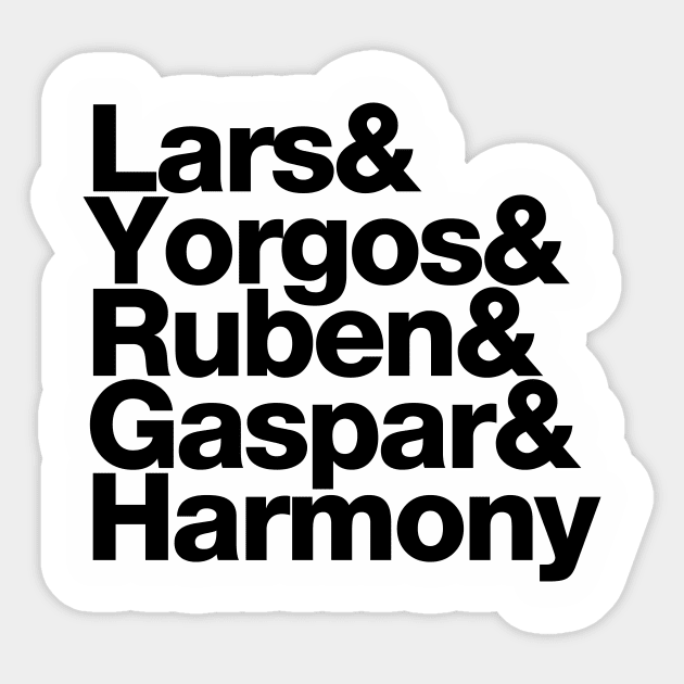 Lars Yorgos Ruben Gaspar Harmony Sticker by Filmmakers
